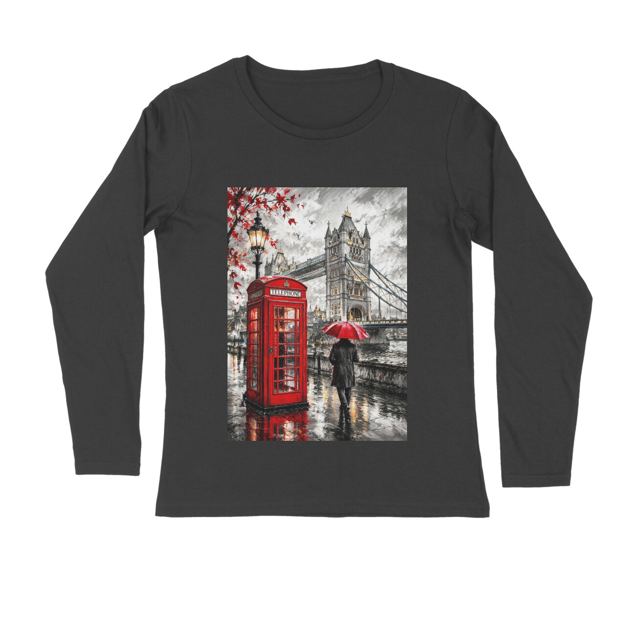 Men's Printed  Full Sleeve Round Neck T-Shirt Design by SHM
