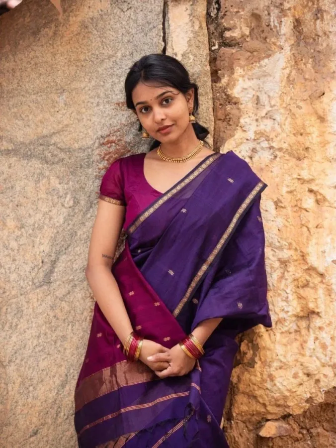 Women's Premium Cotton Silk Weaving Saree with Motif Work | Traditional & Festive Wear Saree with Matching Blouse
