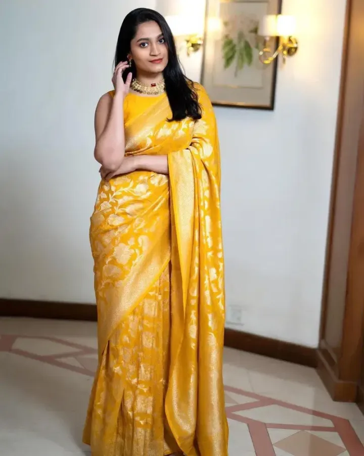 Premium Soft Lichi Silk Jacquard Saree for Women | Elegant Festival & Wedding Wear Saree